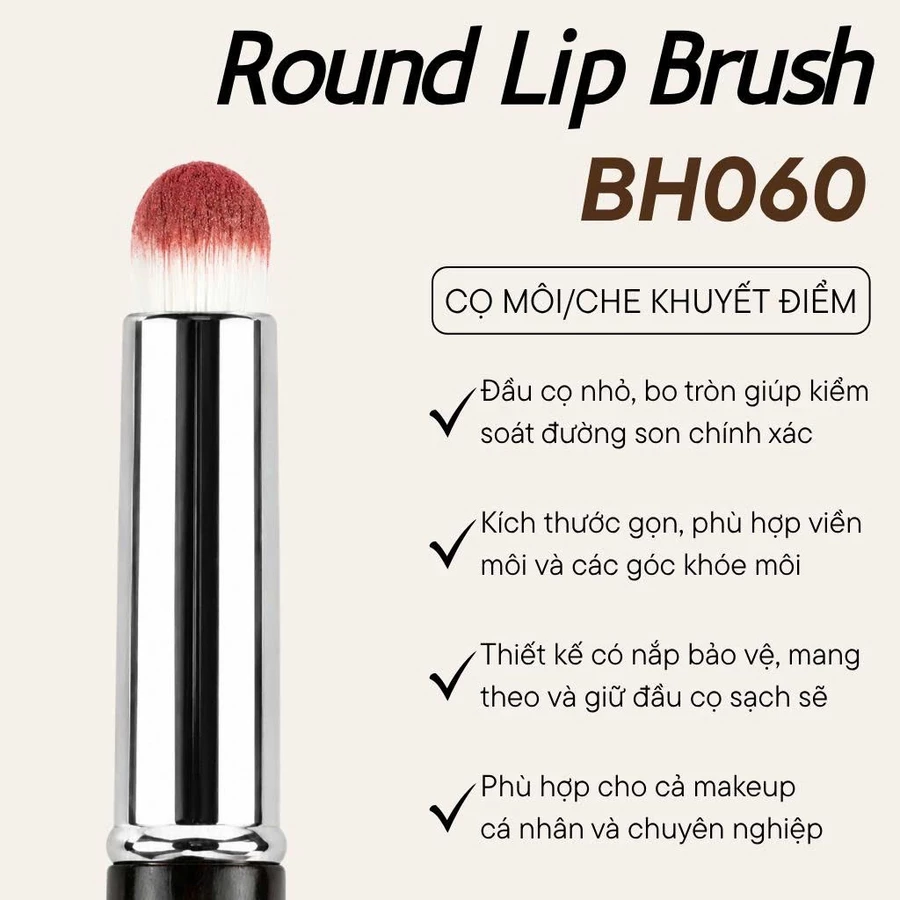 Cọ Môi Đầu Tròn BH Cosmetics Round Lip Brush BH060